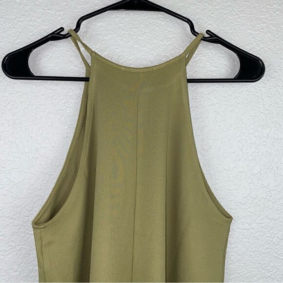 Forever 21 Womens Stretch Halter Neck Sleeveless Tank Dress Green Medium - Picture 4 of 10